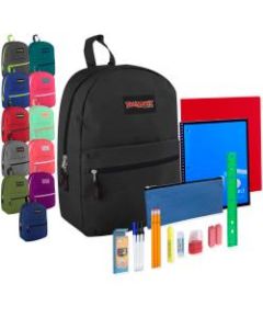 Trailmaker Backpack And 20-Piece School Supply Set, Assorted Colors, Pack Of 24 Sets