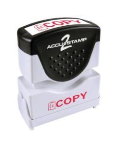 ACCU-STAMP2 Copy Stamp, Shutter Pre-Inked One-Color COPY Stamp, 1/2in x 1-5/8in Impression, Red Ink