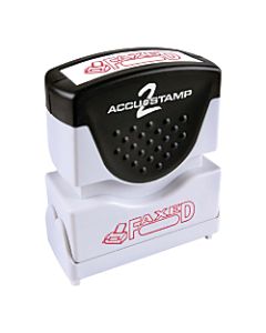 ACCU-STAMP2 Faxed Stamp, Shutter Pre-Inked One-Color FAXED Stamp, 1/2in x 1-5/8in Impression, Red Ink