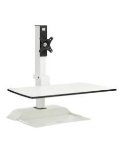 Safco Electric Desktop Sit-Stand 1-Arm Desk Riser, White