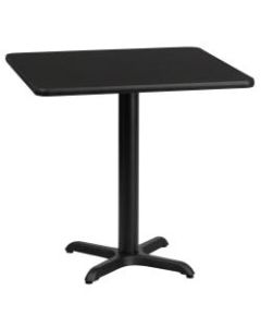 Flash Furniture Square Table With X-Style Base, 31-1/8inH x 24inW x 24inD, Black