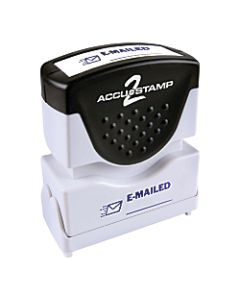 ACCU-STAMP2 Emailed Stamp, Shutter Pre-Inked One-Color EMAILED Stamp, 1/2in x 1-5/8in Impression, Blue Ink