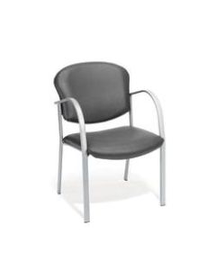 OFM Danbelle Series Anti-Bacterial Contract Reception Chair, Charcoal/Silver
