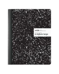 Office Depot Brand Marble Composition Book, 7-1/2in x 9-3/4in, Wide Ruled, 200 Pages (100 Sheets), Black/White