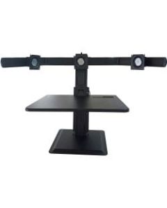 Lorell Deluxe 3-Monitor Desk Riser, 27-5/16in x 26in, Black