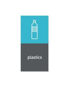 simplehuman Magnetic Plastic Trash Label, 4in x 8in, Gray