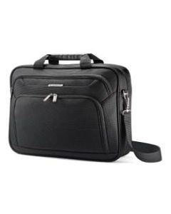 Samsonite Xenon 3 Polyester Techlocker Briefcase, 16 1/2inH x 12 3/4inW x 4inD, Black