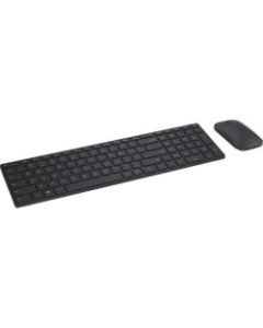 Microsoft Designer Wireless Keyboard & Mouse, Adjustable Full Size Keyboard, Black, Ambidextrous Laser Mouse