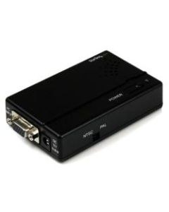 StarTech.com High Resolution VGA to Composite (RCA) or S-Video Converter - PC to TV - Connect a PC with VGA output to a composite or S-Video TV - vga to s video - vga to composite - pc to tv converter - rgb to tv - pc to tv adapter