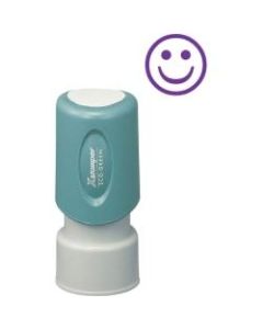 Xstamper Pre-Inked Specialty Smiley Face Stamp - Message/Design Stamp - "GOOD" - 0.63in Impression Diameter - 100000 Impression(s) - Blue - Recycled - 1 Each