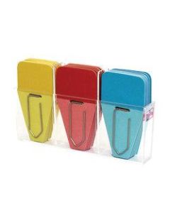 Clip-rite Clip-Tabs, 1 1/4in, Blue/Red/Yellow, 24 Clip-Tabs Per Pack, Set Of 6