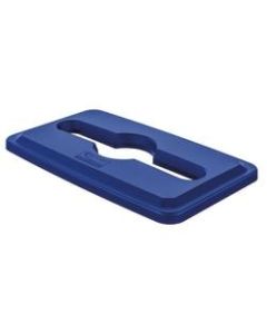 Suncast Commercial Paper Recycling Lid For 23-Gallon Slim Trash Cans, 1-3/8inH x 20-1/4inW x 11-7/8inD, Blue