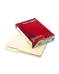 Smead Guide Height 2/5-Cut Recycled File Folders, Legal Size, Manila, Box Of 100
