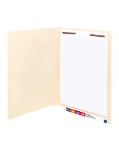 Smead End-Tab Folders With Fastener, 8 1/2in x 14in, Legal, Manila, Box of 50