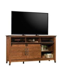 Sauder Carson Forge Credenza For 60in TVs, 35inH x 62-1/2inW x 18-5/8inD, Washington Cherry