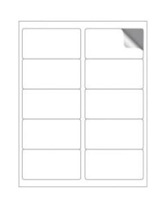 MACO White Laser/Ink Jet Shipping Labels, MML-1000, 2inW x 4inL, Rectangle, White, 10 Per Sheet, Box Of 1,000