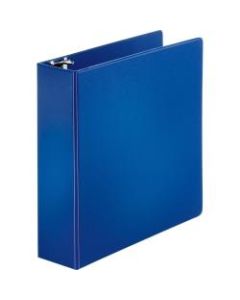 Business Source Basic 3-Ring Binder, 3in Round Rings, Dark Blue