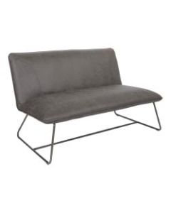 Office Star Avenue Six Brocton Loveseat, Charcoal/Gunmetal Gray