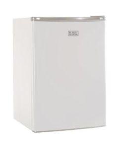 Black & Decker BCRK25W 2.5 Cubic-ft Refrigerator/Freezer (White) - 2.50 ft³ - Reversible - White - Glass Shelf