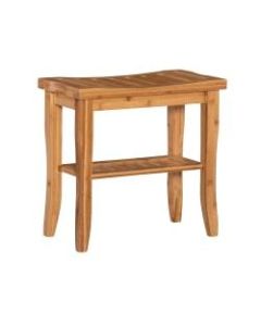 Linon Bullock Bamboo Stool, Natural Bamboo