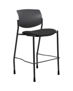 Lorell Contemporary Task Stool, Black Seat/Black Frame, Quantity: 1