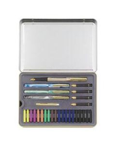 Staedtler 5-Nib Calligraphy Set, Assorted Points, Assorted Barrels, Assorted Ink Colors