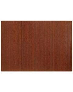 Anji Mountain Bamboo Roll-Up Chair Mat, 48in x 72in, 1/4in-Thick, Dark Cherry