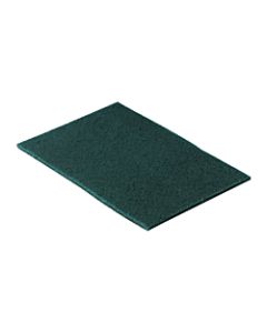 3M Niagara 96N Medium-Duty Scouring Pads, 6in x 9in, Green, 10 Pads Per Pack, Box Of 10