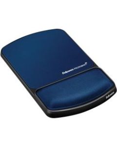 Fellowes Mouse Pad / Wrist Support with Microban Protection - 0.9in x 6.8in x 10.1in Dimension - Sapphire - Gel, Polyester, Lycra Cover - Wear Resistant, Tear Resistant