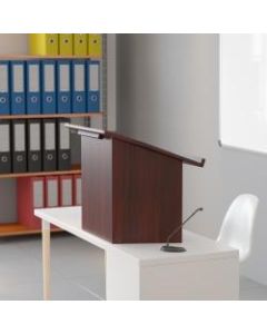 Flash Furniture Foldable Tabletop Lectern, 19inH x 27inW x 16-1/4inD, Mahogany