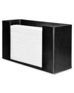 Genuine Joe Folded Paper Towel Dispenser - C Fold, Multifold Dispenser - 6.8in Height x 11.5in Width x 4.1in Depth - Black - Wall Mountable - 9 / Carton