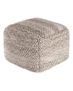 Anji Mountain Cherokee Pouf Ottoman, Slate