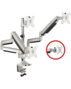 SIIG Triple Monitor Aluminum Gas Spring Desk Mount - Full Motion Articulating Mount - Fits 13in to 32in - VESA Compatible