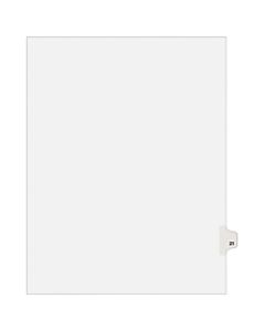 Avery Avery-Style Collated Legal Index Exhibit Dividers, 8 1/2in x 11in, White Dividers/White Tabs, Tab Style No. 21