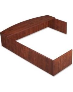 Lorell Essentials Series L-Shaped Reception Counter, Cherry