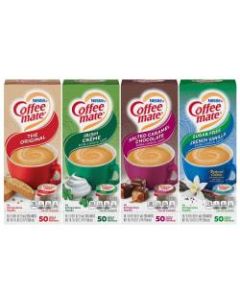 Nestle Coffee-mate Liquid Creamer, Original/Sugar-FreeFrench Vanilla/Irish Creme/Salted Caramel Chocolate Flavor Variety Pack, 0.37 Oz Single Serve x 4