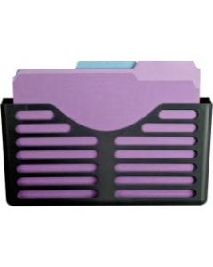 Lorell Letter-/A4-Size Cubicle File Pocket, 7inH x 13-1/2inW x 3inD, 30% Recycled, Black