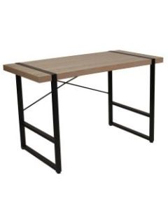 Flash Furniture Console Table, 30inH x 47-1/4inW x 23-3/4inD, Black/Rustic
