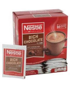 Nestle Rich Chocolate Hot Cocoa, 0.71 Oz, Box Of 50 Packets