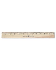 Westcott Wood Ruler, Double Edge, 12in