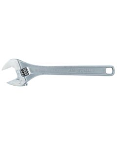 Adjustable Wrenches, 15 in Long, 1.69 in Opening, Chrome