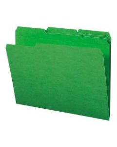 Smead Color File Folders, With Reinforced Tabs, Letter Size, 1/3 Cut, Green, Box Of 100