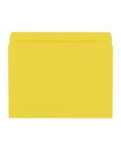 Smead Color File Folders, With Reinforced Tabs, Letter Size, Straight Cut, Yellow, Box Of 100