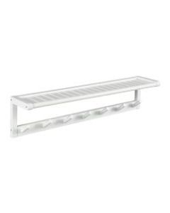 New Ridge Home Goods Abingdon Wall-Mounted Coat Rack, 8inH x 33-1/4inW x 7inD, White