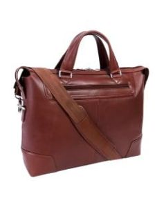 McKlein R-Series Arcadia Slim Briefcase With 17in Laptop Pocket, Brown