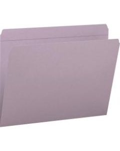 Smead File Folders, Letter Size, Straight Cut, Lavender, Box Of 100