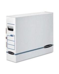 Bankers Box X-Ray Storage Boxes, 15 3/4in x 5 1/4in x 19 3/4in, 65% Recycled, White/Blue, Case Of 6