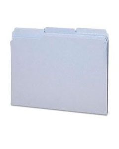 Smead 1/3-Cut 2-Ply Color File Folders, Letter Size, Gray, Box Of 100