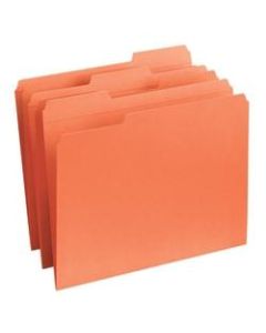 Smead 1/3-Cut 2-Ply Color File Folders, Letter Size, Orange, Box Of 100