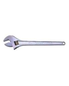 Crescent 15in Chrome Finish, Tapered Handle, Adjustable Wrench - 15in Length - Chrome, Satin - Chrome Plated, Alloy Steel - Heat Treated, Corrosion Resistant, Rust Resistant